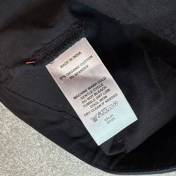 Quince NWT Organic Stretch Cotton Twill Barrel Pants Jeans Sz 8 Black Stretch - Picture 8 of 12